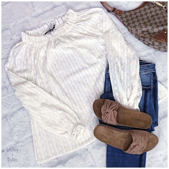 Anthropologie Tops - LAST ONE❗CURRENT AIR  Semi-Sheer Embroidered Top